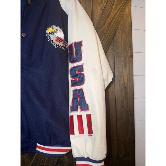 Vintage Steve & Barrys USA Eagle Varsity Bomber Letterman Jacket - Picture 3 of 9